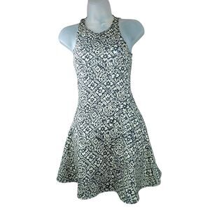 Abercrombie & Fitch Women's Short Dress Size XS Black White Floral Fit & Flare